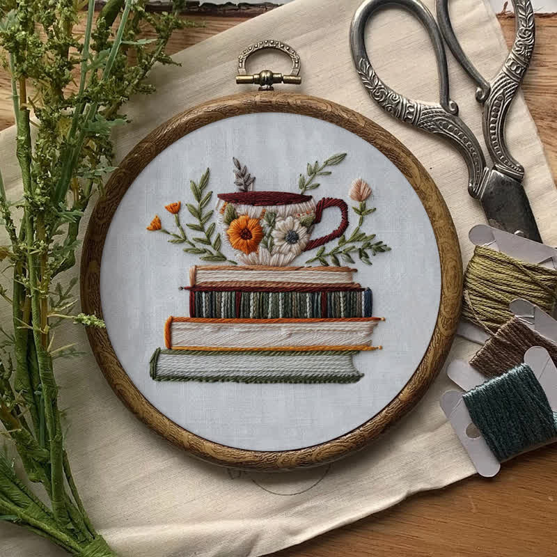 Rubbyoo Embroidery Kit - Books and Flowers - image 7