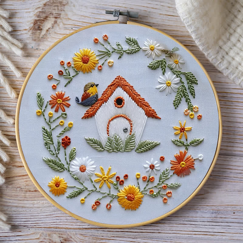 Rubbyoo Embroidery Kit - Bird Houses - image 8