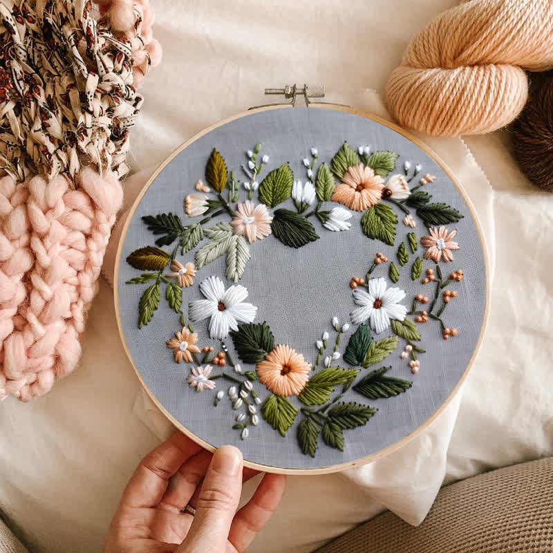 Rubbyoo Embroidery Kit - Flower Love Wreath - image 7