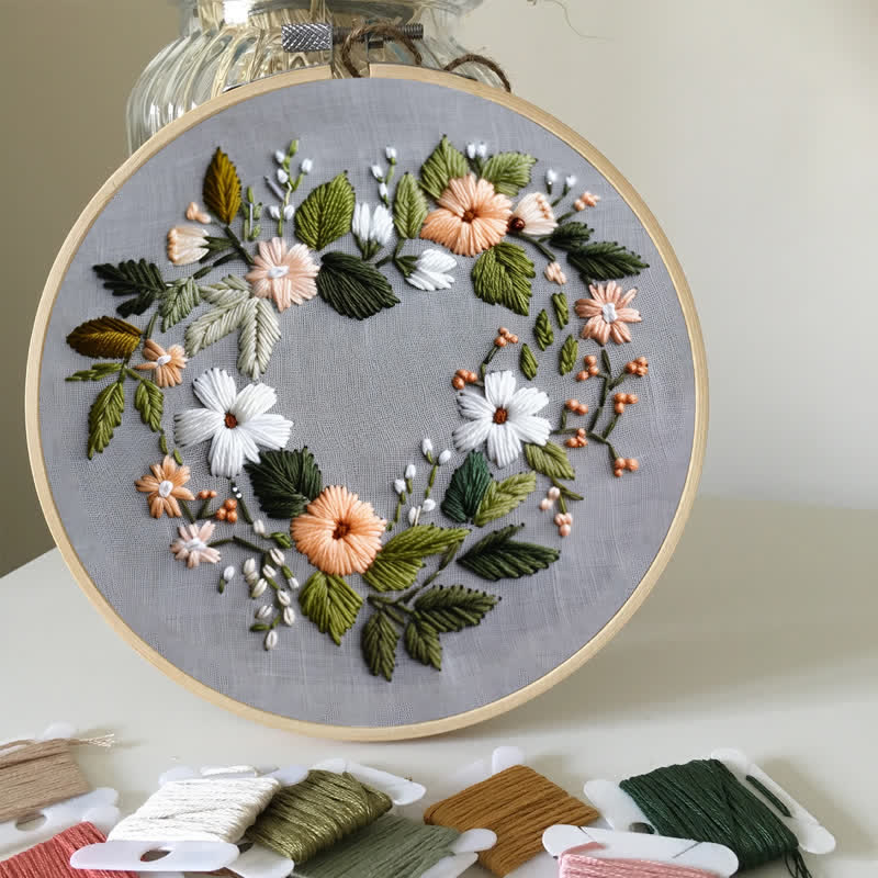 Rubbyoo Embroidery Kit - Flower Love Wreath - image 4