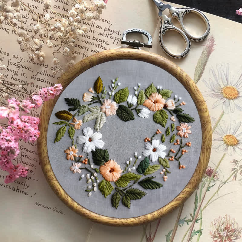 Rubbyoo Embroidery Kit - Flower Love Wreath - image 6