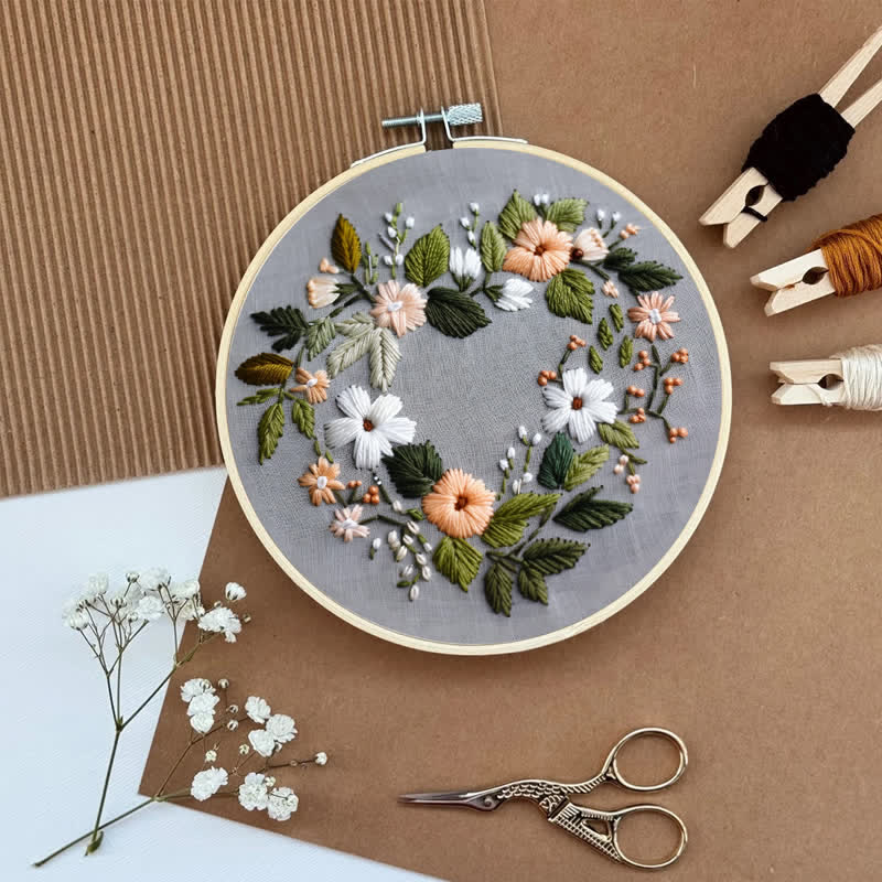 Rubbyoo Embroidery Kit - Flower Love Wreath - image 8