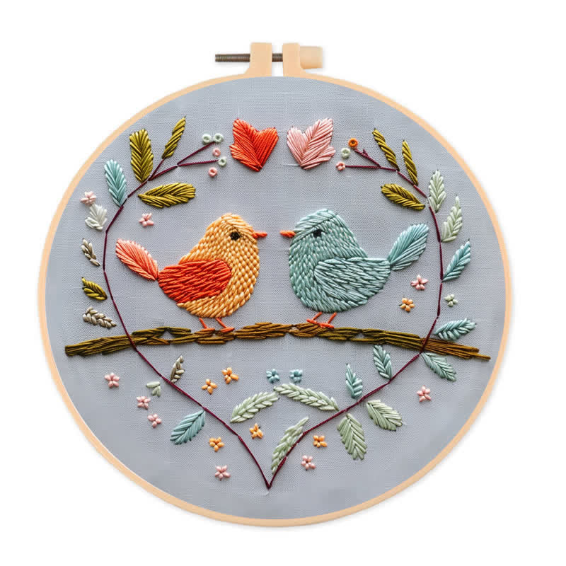 Rubbyoo Embroidery Kit - Love Birds - 20*20cm - image 0