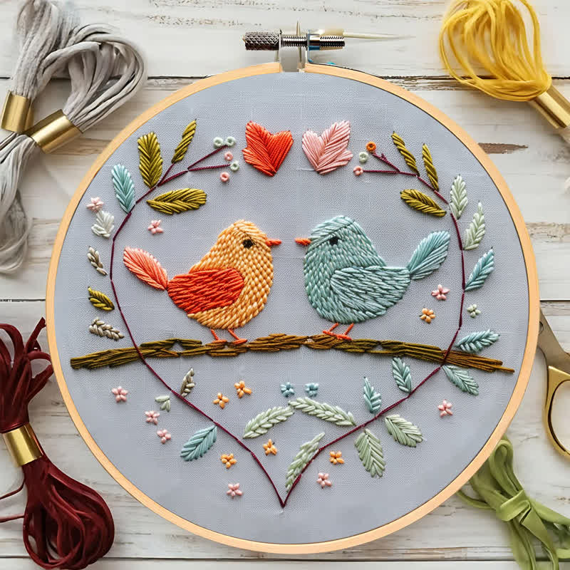 Rubbyoo Embroidery Kit - Love Birds - image 6