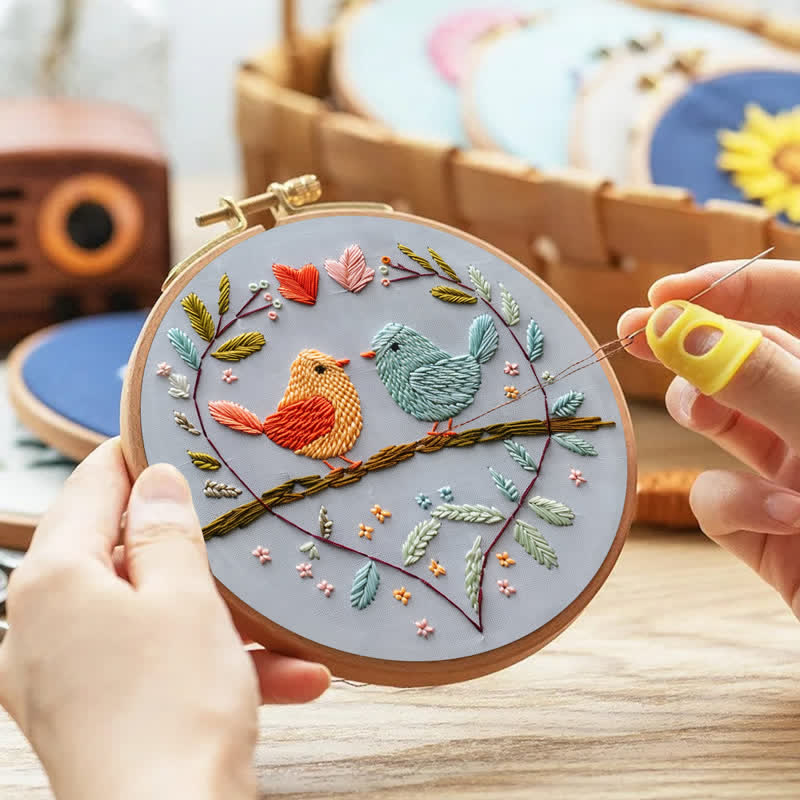 Rubbyoo Embroidery Kit - Love Birds - image 4