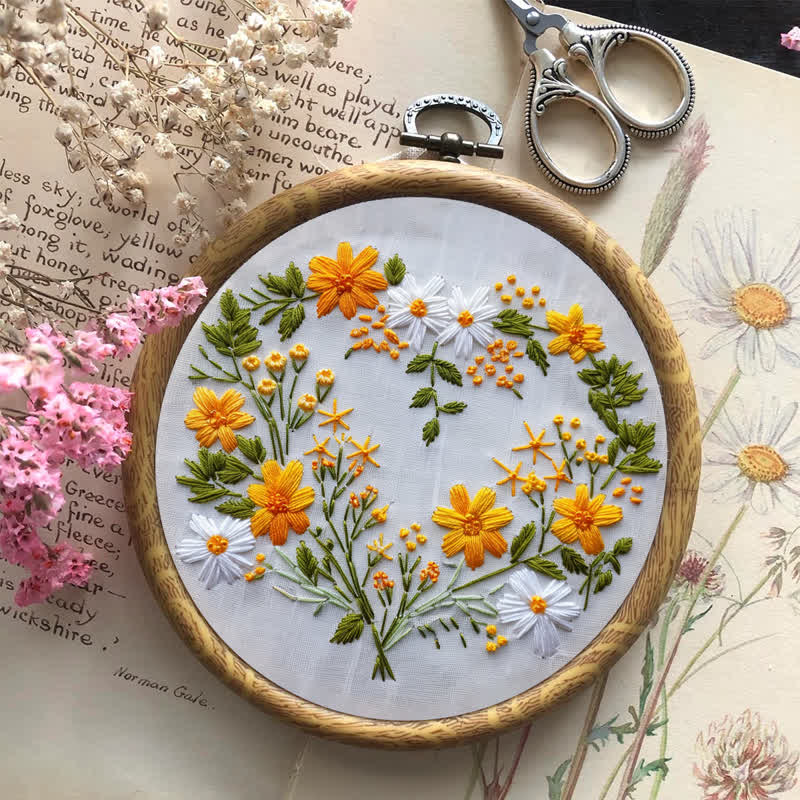 Rubbyoo Embroidery Kit - Flowers Rings - image 7