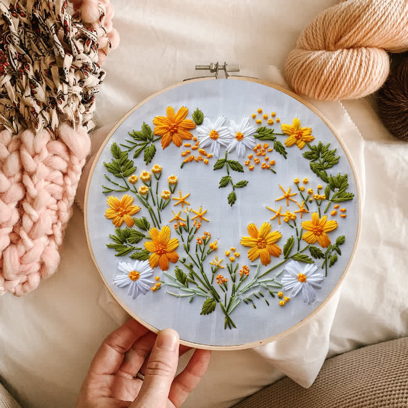 Rubbyoo Embroidery Kit - Flowers Rings - image 8