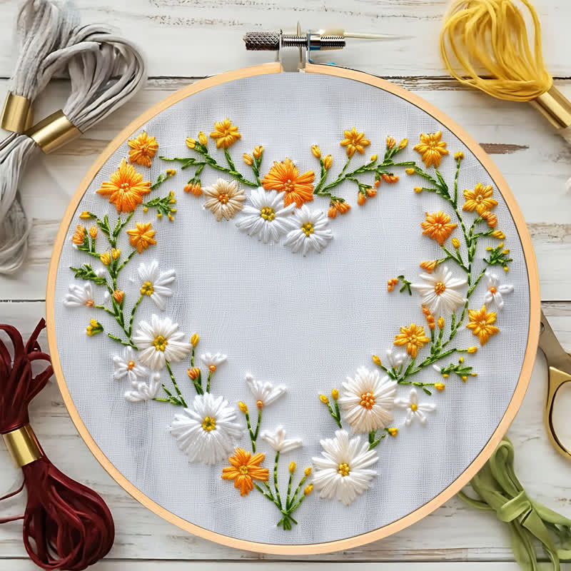 Rubbyoo Embroidery Kit - Daisy Heart - image 6