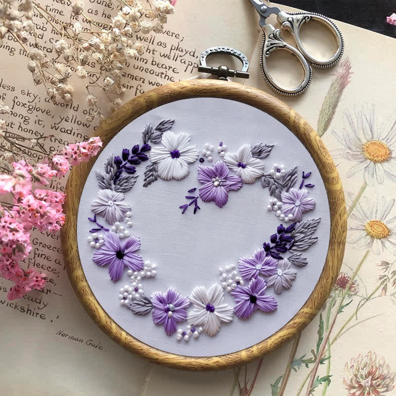 Rubbyoo Embroidery Kit - Lilac Wreath - image 7