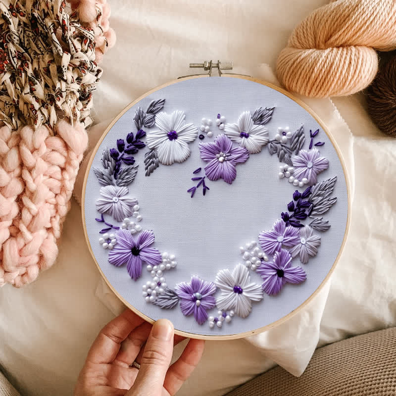 Rubbyoo Embroidery Kit - Lilac Wreath - image 8