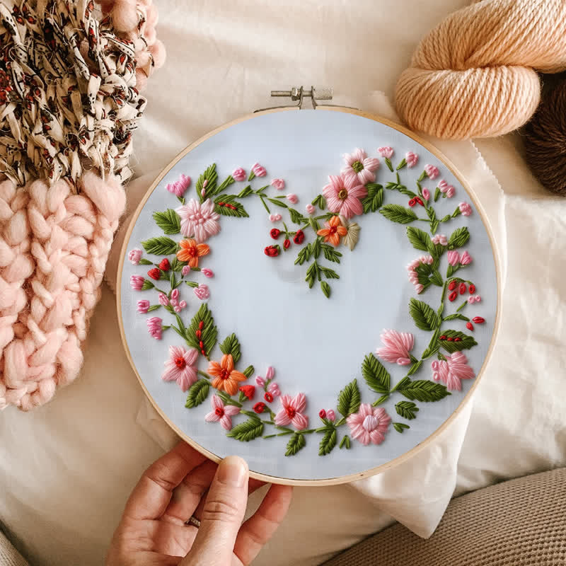 Rubbyoo Embroidery Kit - Spring Floral Heart - image 8