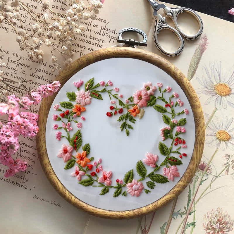 Rubbyoo Embroidery Kit - Spring Floral Heart - image 7