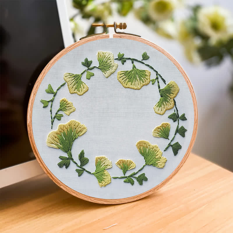 Rubbyoo Embroidery Kit - Ginkgo Leaves - image 2