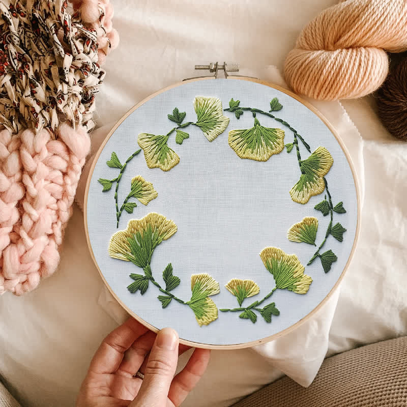 Rubbyoo Embroidery Kit - Ginkgo Leaves - image 6