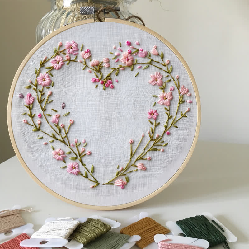 Rubbyoo Embroidery Kit - Wildflowers Heart - image 4