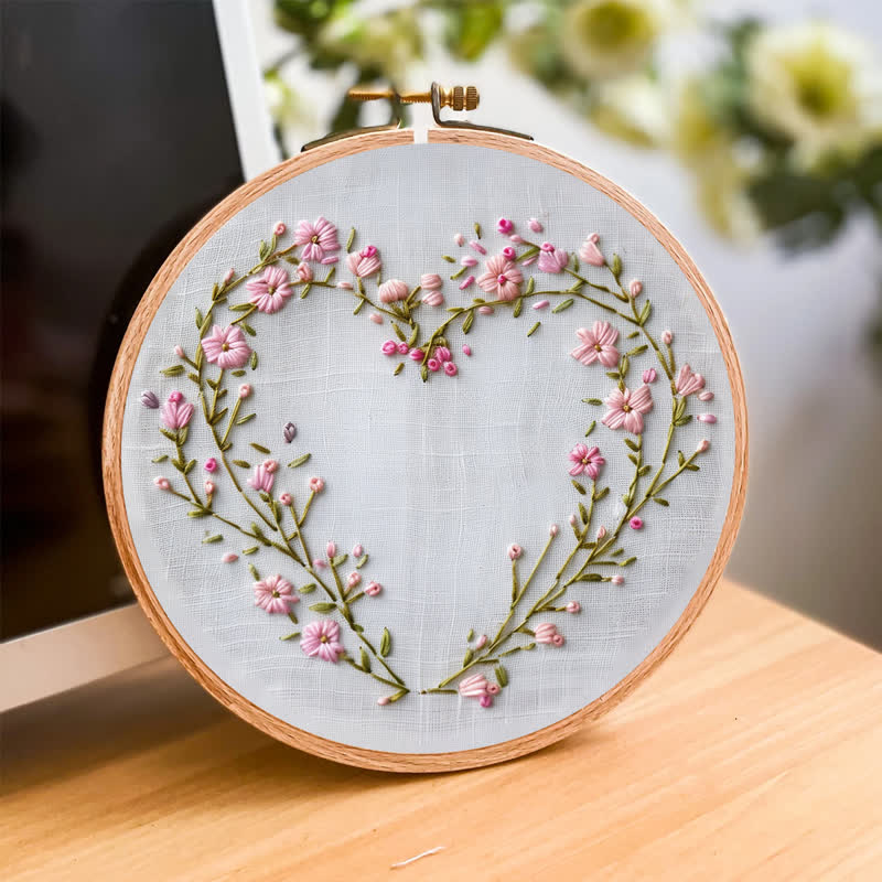 Rubbyoo Embroidery Kit - Wildflowers Heart - image 3