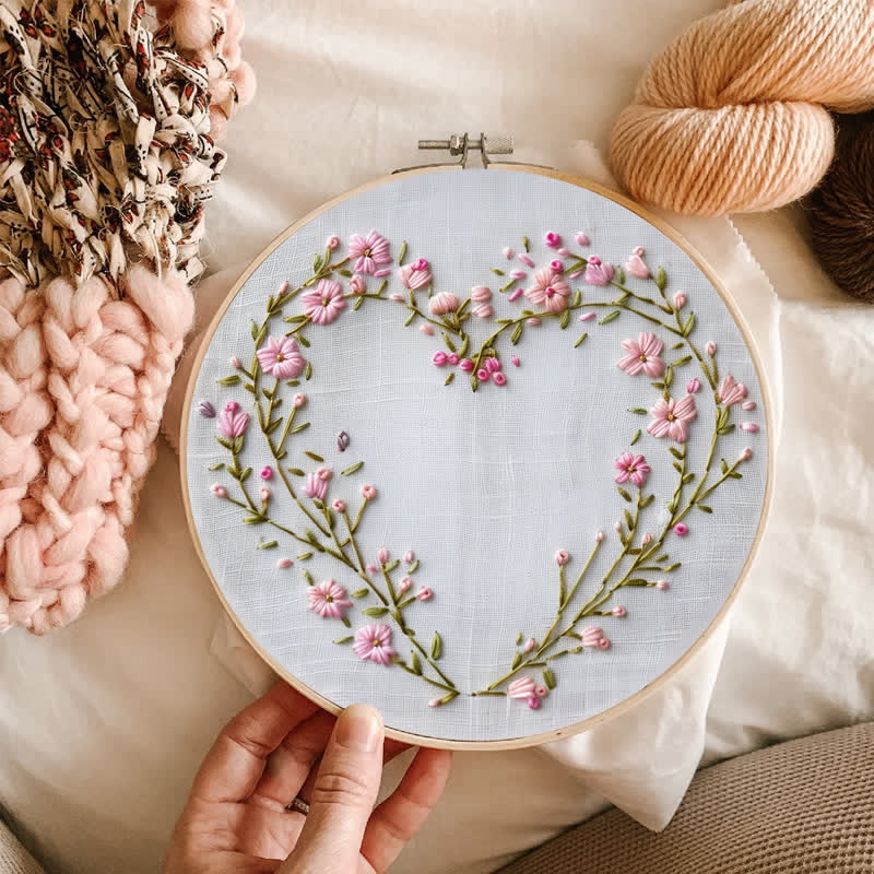 Rubbyoo Embroidery Kit - Wildflowers Heart - image 5