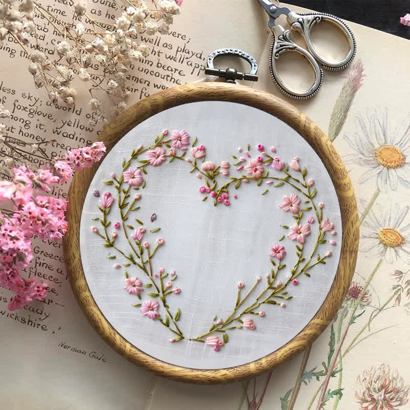 Rubbyoo Embroidery Kit - Wildflowers Heart - image 7