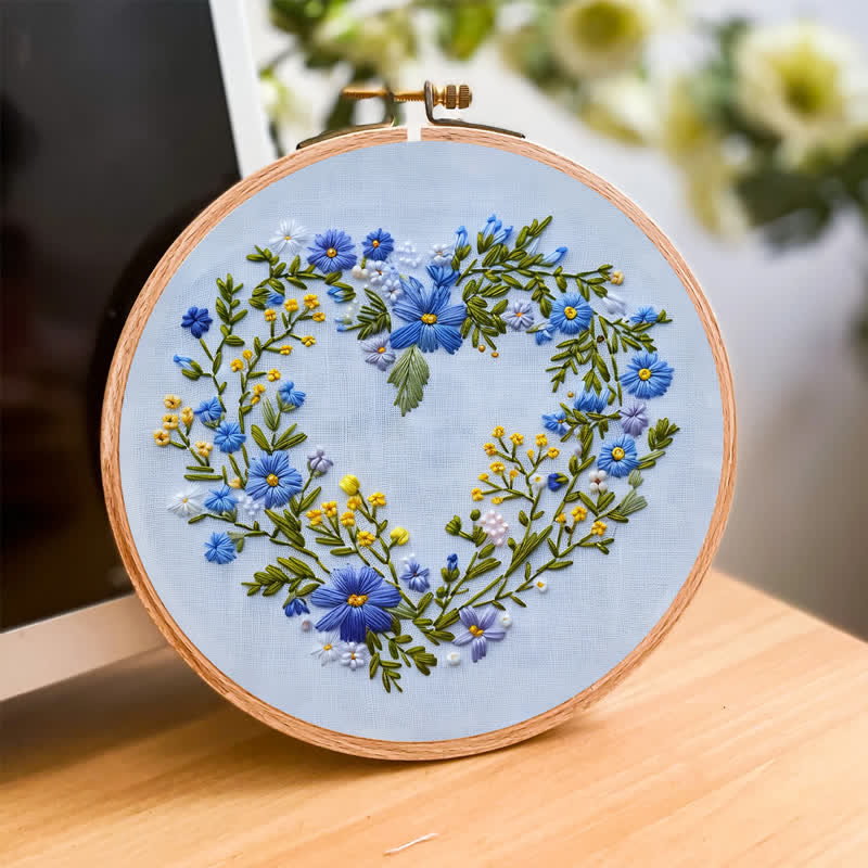 Rubbyoo Embroidery Kit - Blue Daisies - image 3