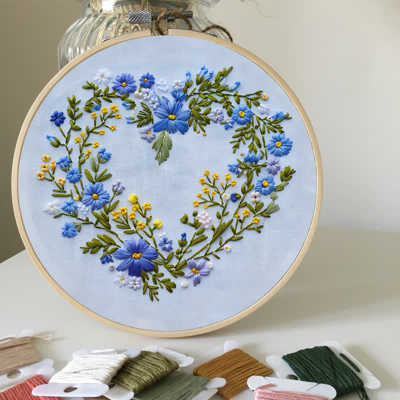 Rubbyoo Embroidery Kit - Blue Daisies - image 4