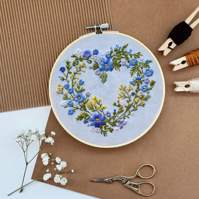 Rubbyoo Embroidery Kit - Blue Daisies - image 5