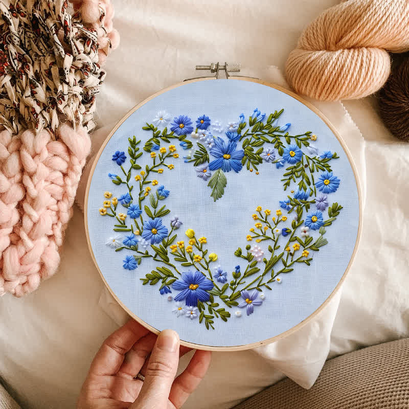 Rubbyoo Embroidery Kit - Blue Daisies - image 8