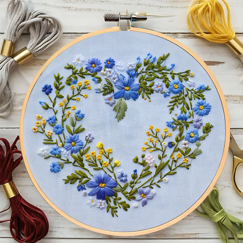 Rubbyoo Embroidery Kit - Blue Daisies - image 6