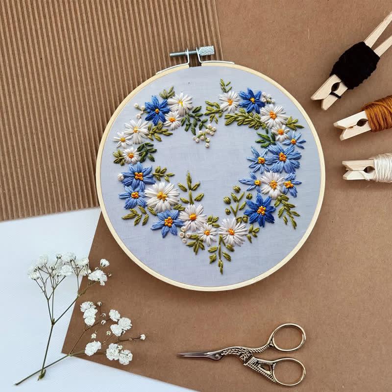 Rubbyoo Embroidery Kit - Blue Flower - image 6