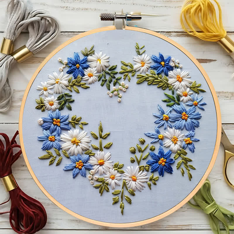 Rubbyoo Embroidery Kit - Blue Flower - image 5