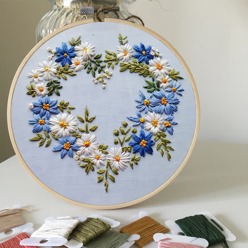 Rubbyoo Embroidery Kit - Blue Flower - image 3