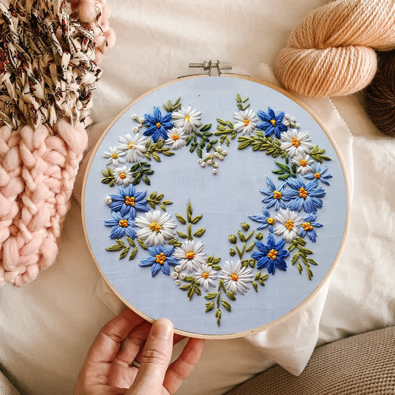 Rubbyoo Embroidery Kit - Blue Flower - image 8