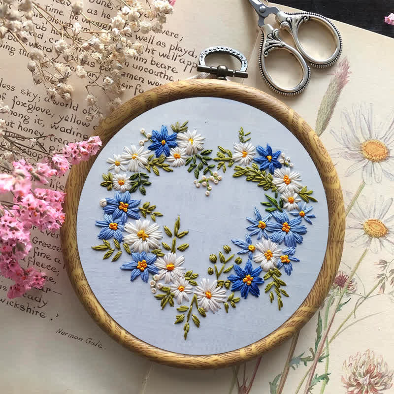 Rubbyoo Embroidery Kit - Blue Flower - image 7