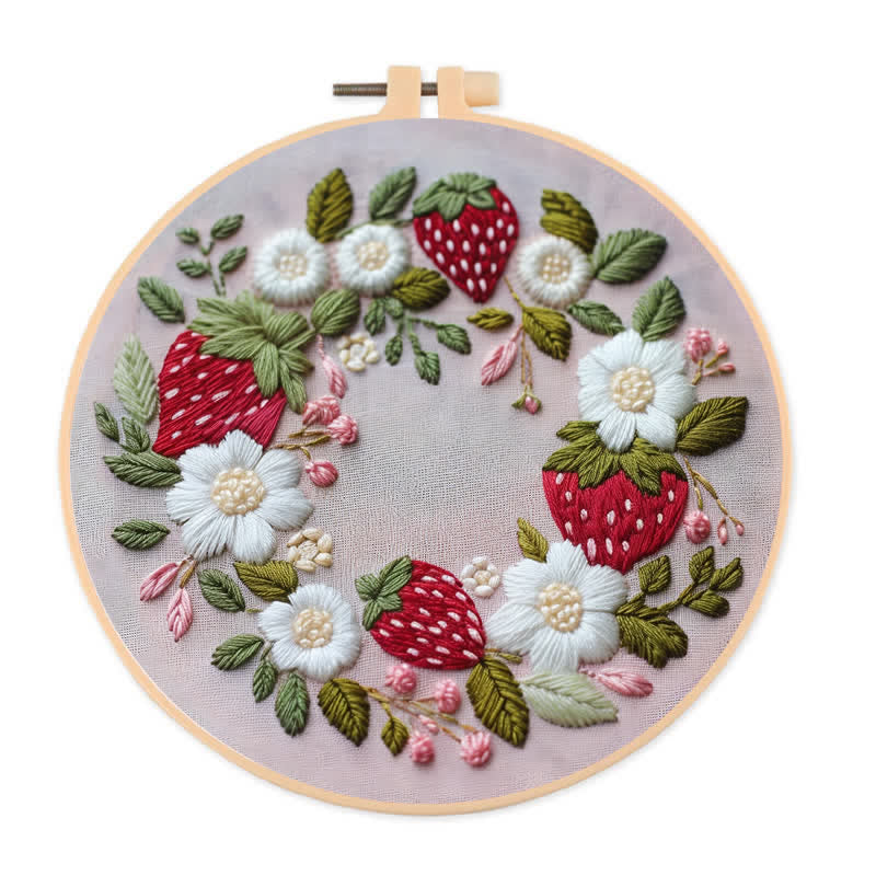 Rubbyoo Embroidery Kit - Wild Strawberry - 20*20cm - image 0