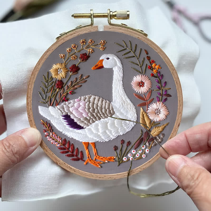Rubbyoo Embroidery Kit - Winter Goose - image 4