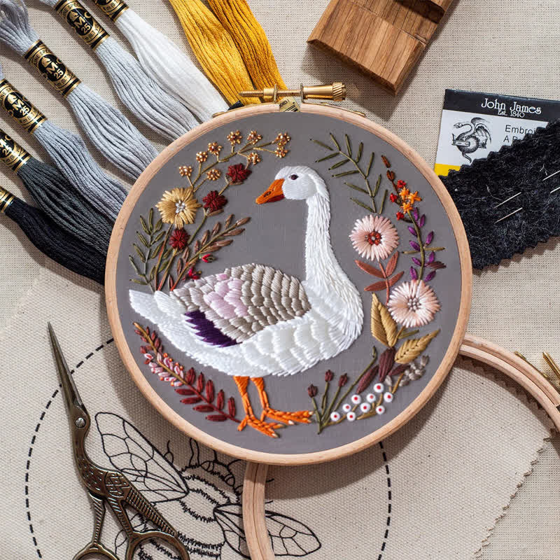 Rubbyoo Embroidery Kit - Winter Goose - image 9