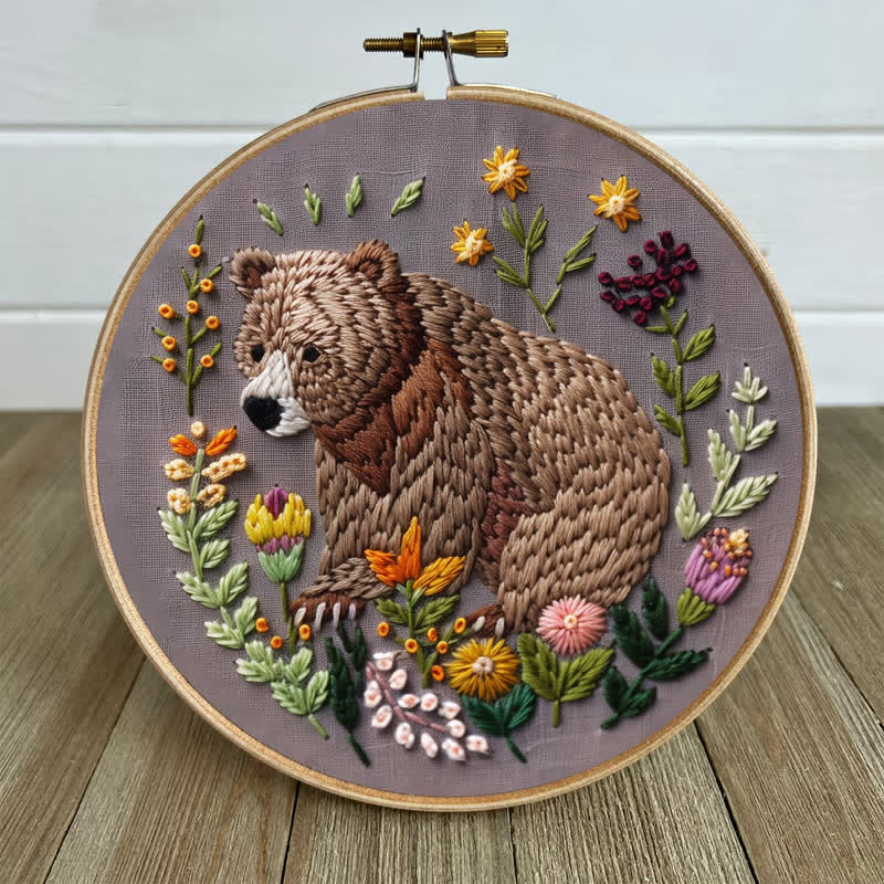 Rubbyoo Embroidery Kit - Woodland Bear - image 5