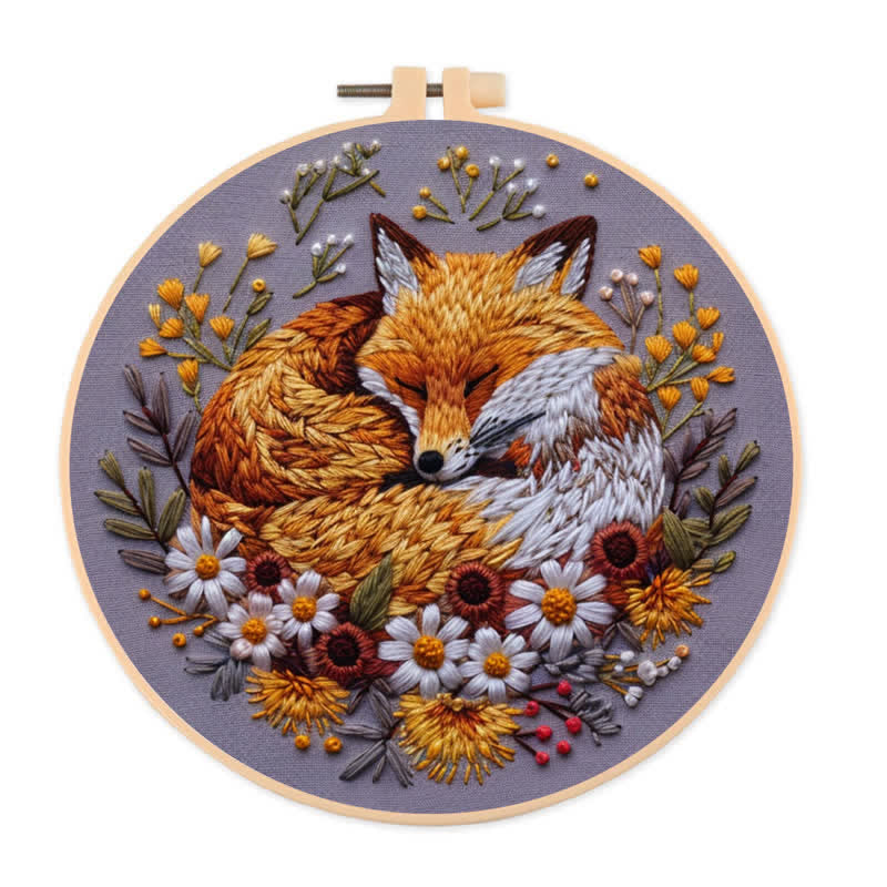 Rubbyoo Embroidery Kit - Woodland Fox - 20*20cm - image 0