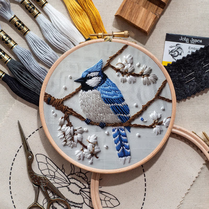 Rubbyoo Embroidery Kit - Blue Bird - image 9