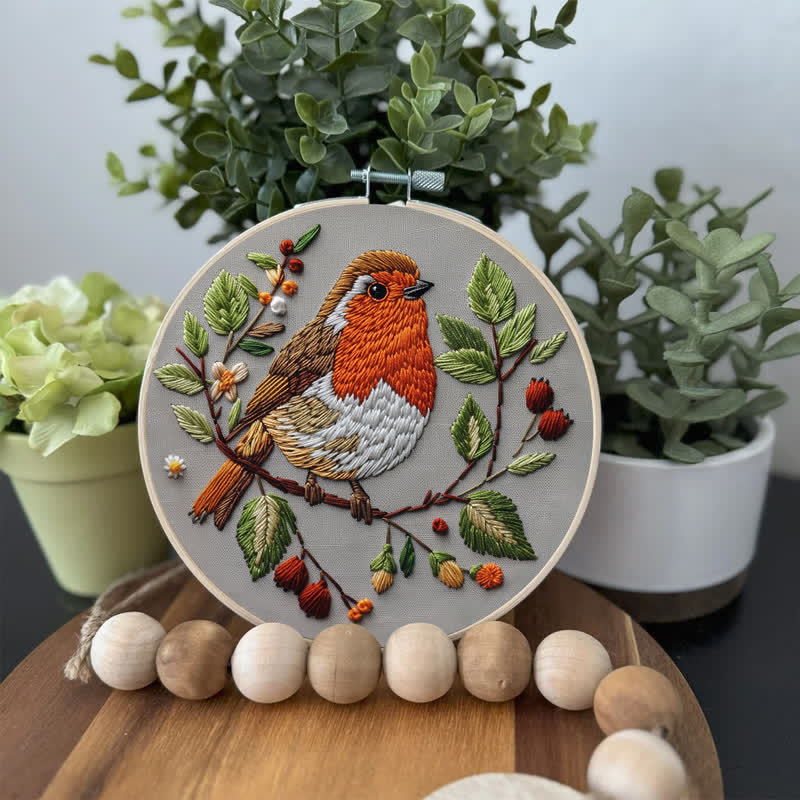Rubbyoo Embroidery Kit - Spring Robin - image 2