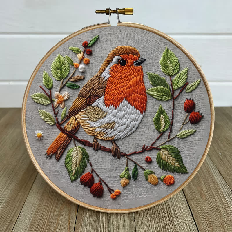 Rubbyoo Embroidery Kit - Spring Robin - image 4