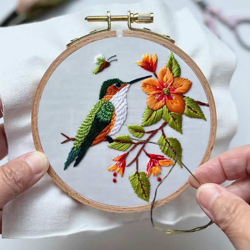 Rubbyoo Embroidery Kit - Beautiful Hummingbirds  - image 2