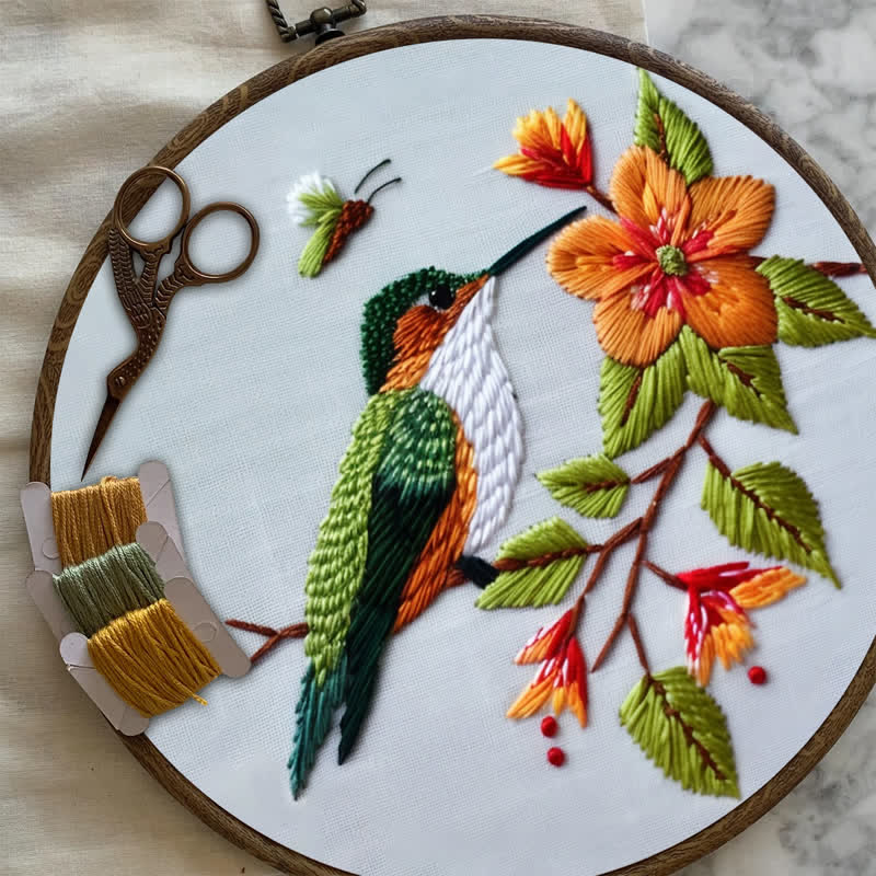 Rubbyoo Embroidery Kit - Beautiful Hummingbirds  - image 6