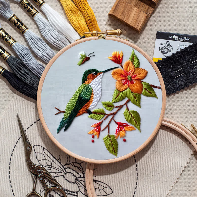 Rubbyoo Embroidery Kit - Beautiful Hummingbirds  - image 9