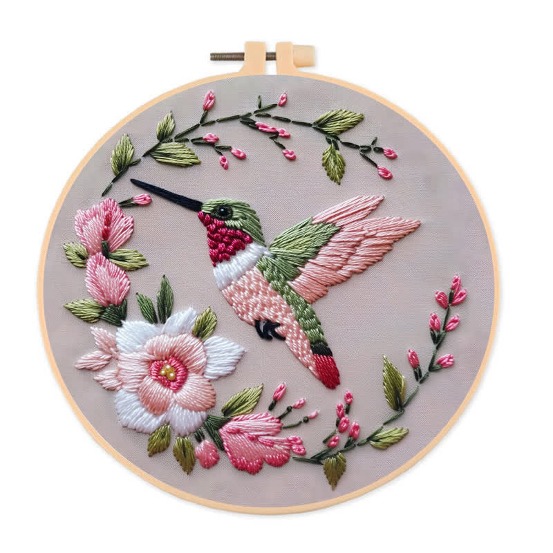 Rubbyoo Embroidery Kit - Spring Hummingbird - 20*20cm - image 0