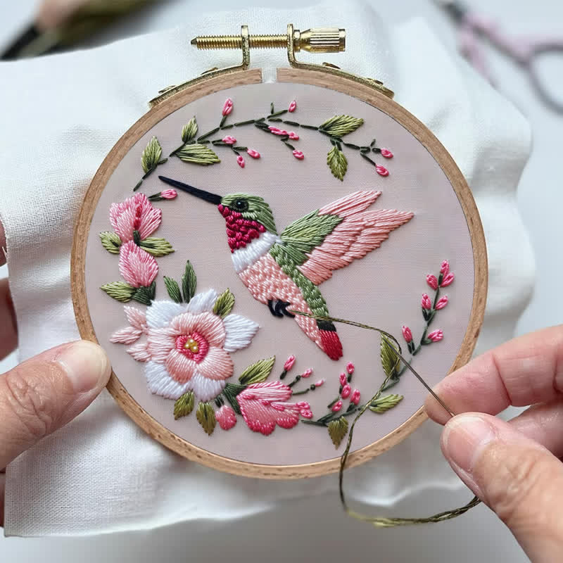 Rubbyoo Embroidery Kit - Spring Hummingbird - image 4