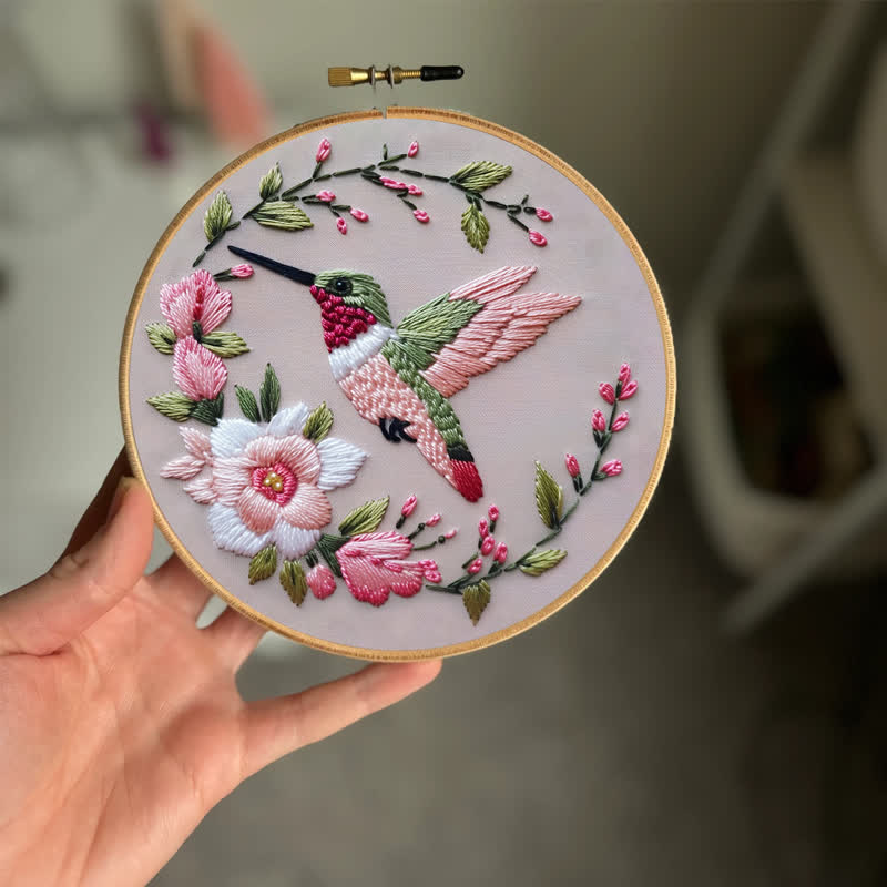 Rubbyoo Embroidery Kit - Spring Hummingbird - image 1