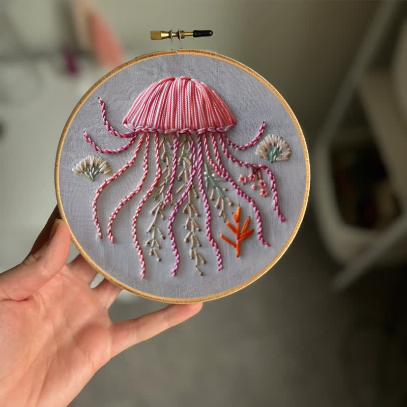 Rubbyoo Embroidery Kit - Happy Jellyfish - image 1