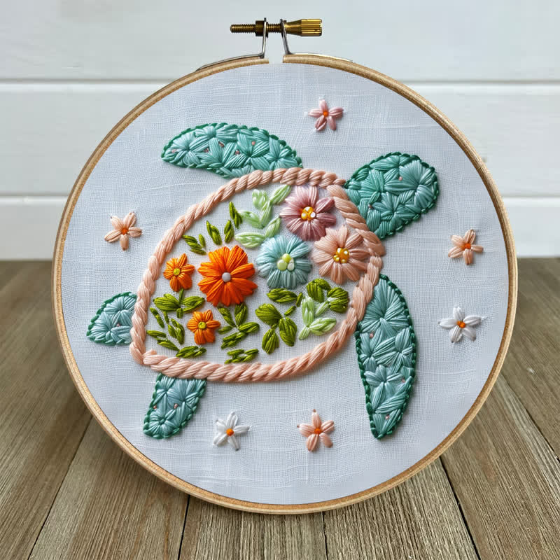 Rubbyoo Embroidery Kit - Floral Turtle - image 5
