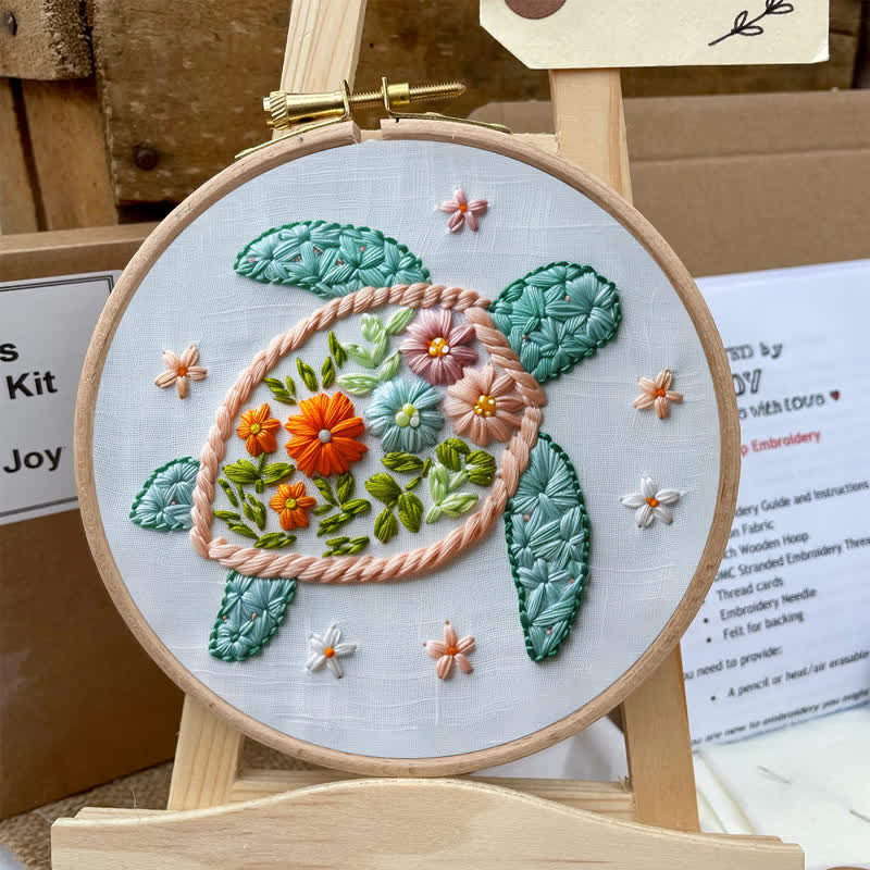 Rubbyoo Embroidery Kit - Floral Turtle - image 8