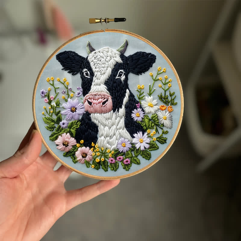 Rubbyoo Embroidery Kit - Floral Cow  - image 2